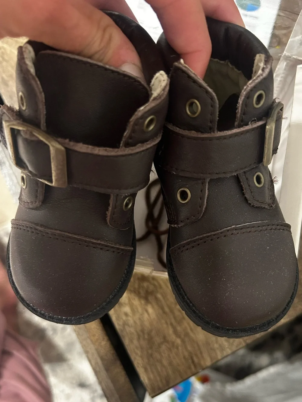 GAP Brown and Black Baby Walker Booties